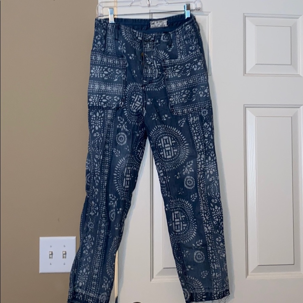 free people patterned pants